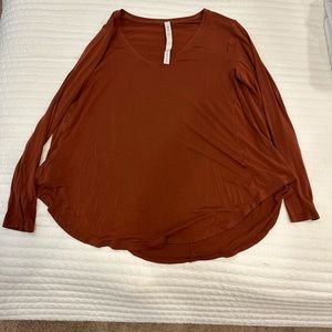Lululemon Up for Down Time Long Sleeve- Terracotta